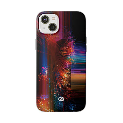 Black Lite Phone Case for iPhone - Cyber Optic Streak