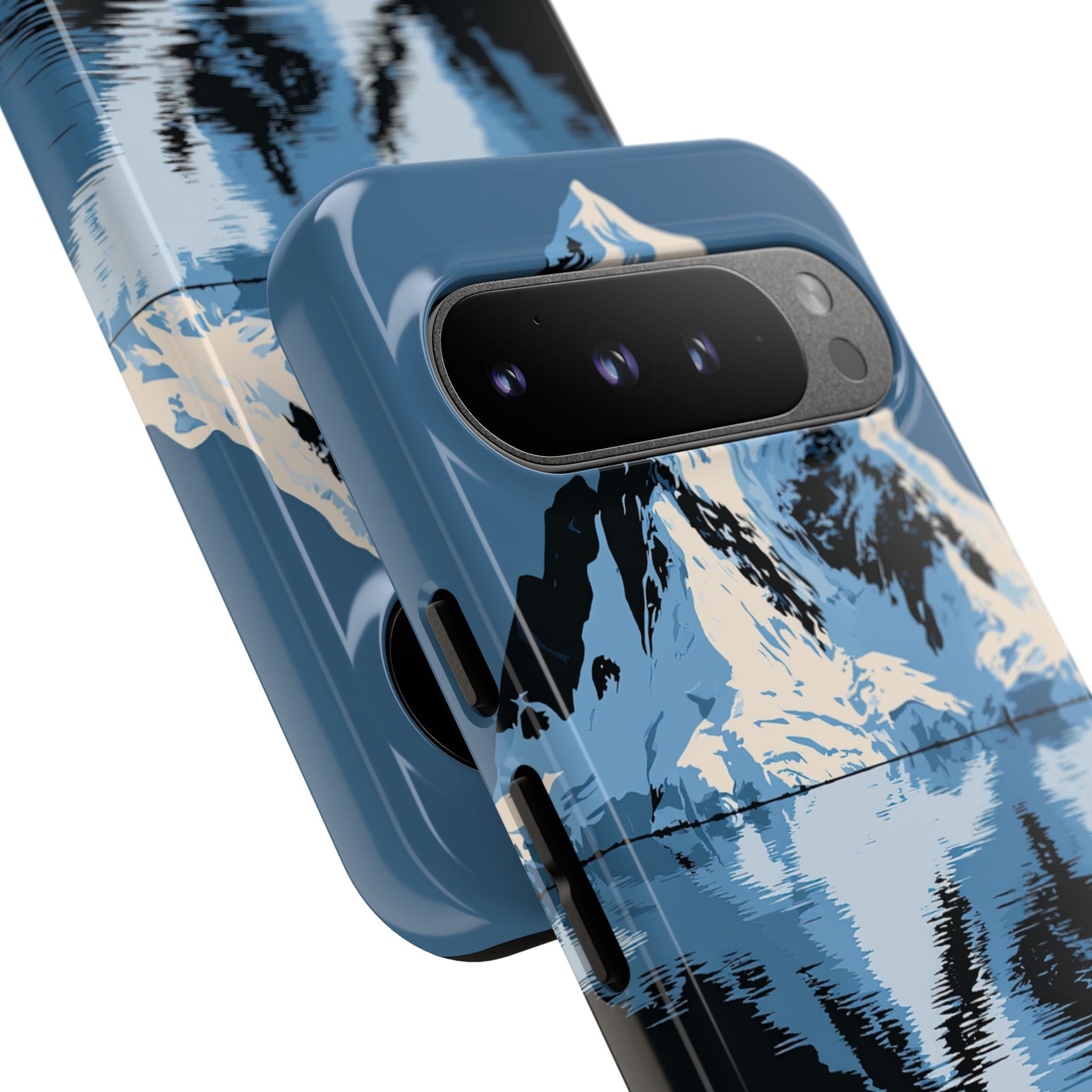 Blue Tough Phone Case for Google Pixel - Arctic Summit Mirror