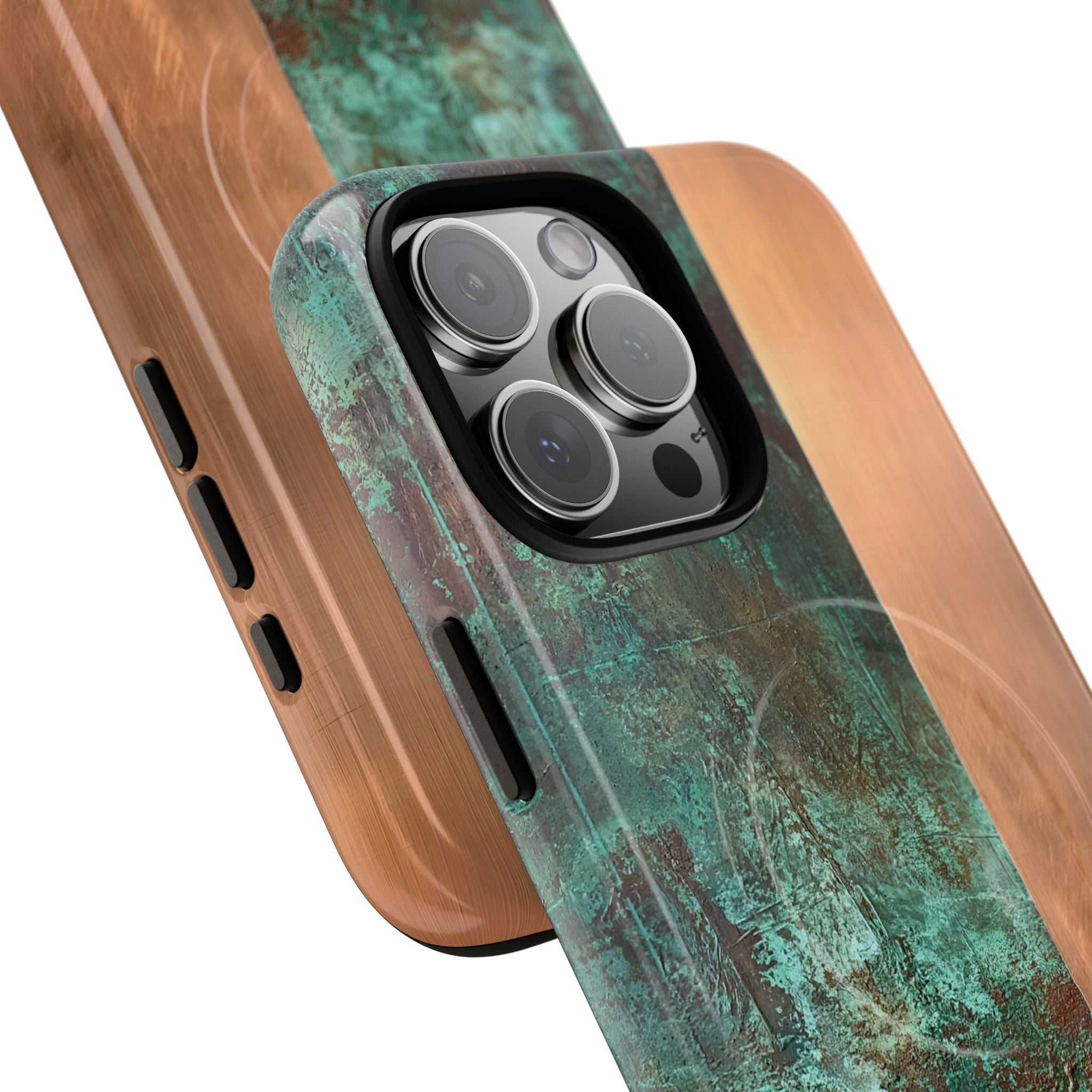 Teal Tough 2.0 Magsafe Phone Case for iPhone - Verdigris Copper Slab