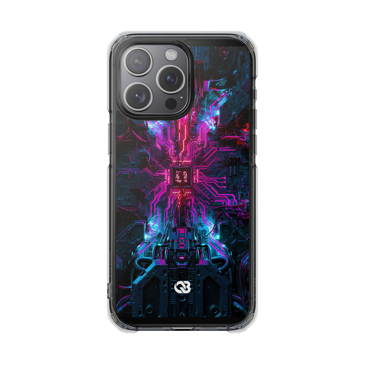 Neural Circuit Core · Clear Impact Magnetic Phone Case for iPhone ·  Black