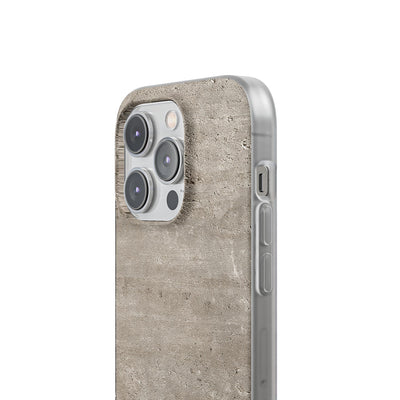 Grey Lite Phone Case for iPhone - Brutalist Stone Grit