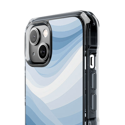 Blue Impact MagSafe Phone Case for iPhone - Glacial Indigo Flow