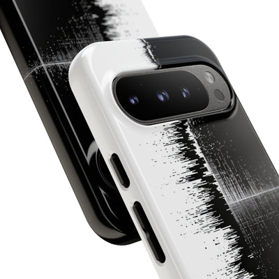 Black Tough Phone Case for Google Pixel - Static Signal Split