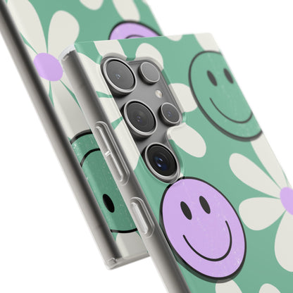 Smiley Daisy Glow Samsung S24 Ultra Case - Soft