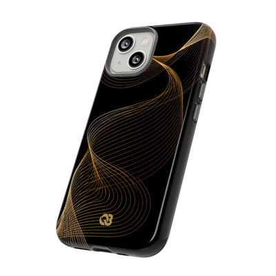 Gold Tough Phone Case for iPhone - Burnished Bronze Helix