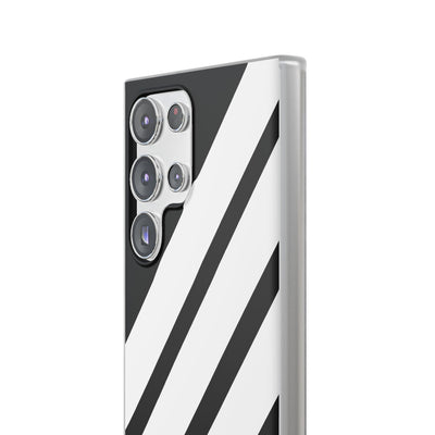 Obsidian White Bars · Soft Phone Case for Samsung