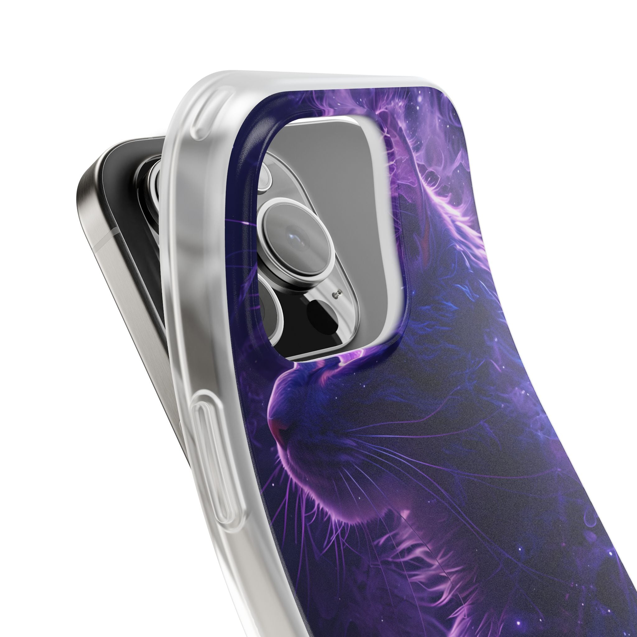 Purple Void Feline · Soft Custodia per iPhone