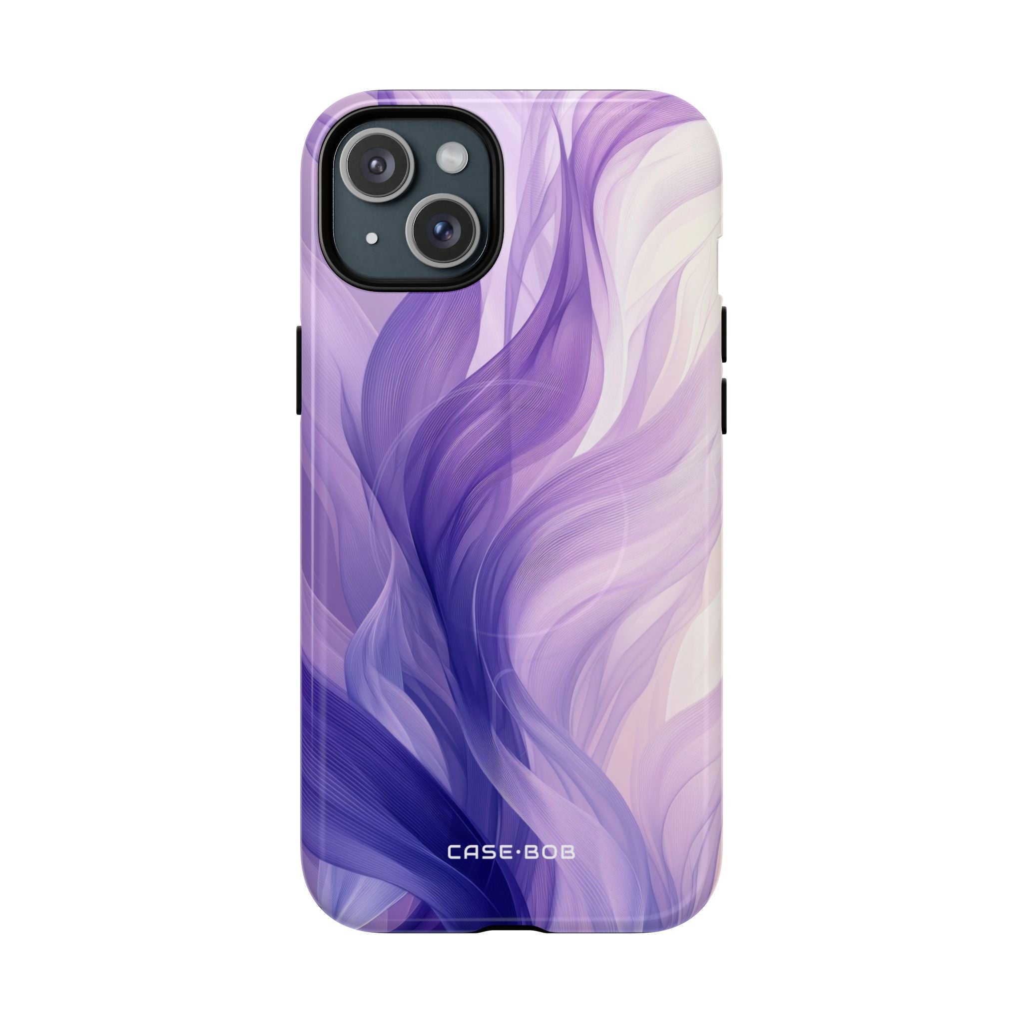 Purple Ribbon Waves iPhone 15 Plus Case - Tough+