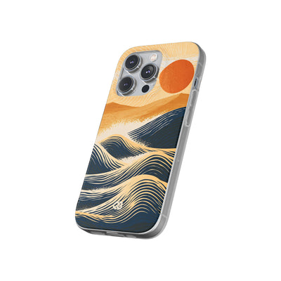 Golden Horizon Waves · Lite Phone Case for iPhone ·  Blue