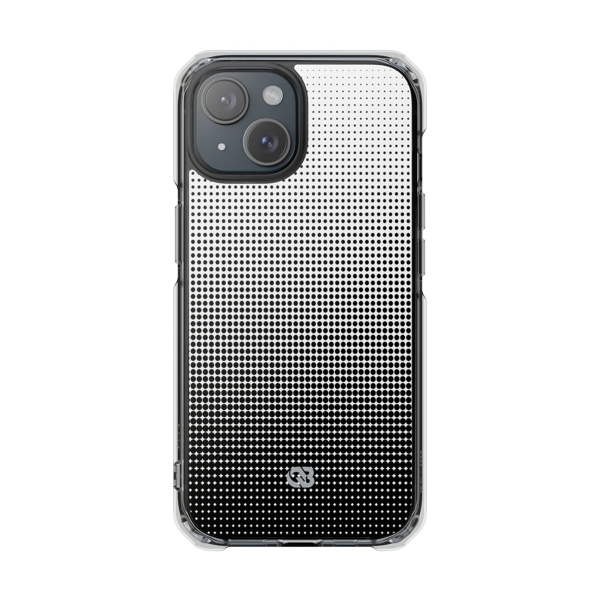 Black Impact MagSafe Phone Case for iPhone - Obsidian Halftone Flux