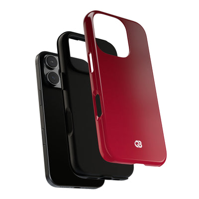 Red Tough Phone Case for iPhone - Crimson Velvet Fade