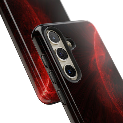 Red Tough Phone Case for Samsung - Solar Crimson Flare