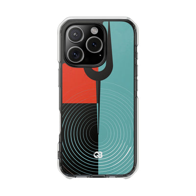 Teal Impact MagSafe Phone Case for iPhone - Sonic Static Split