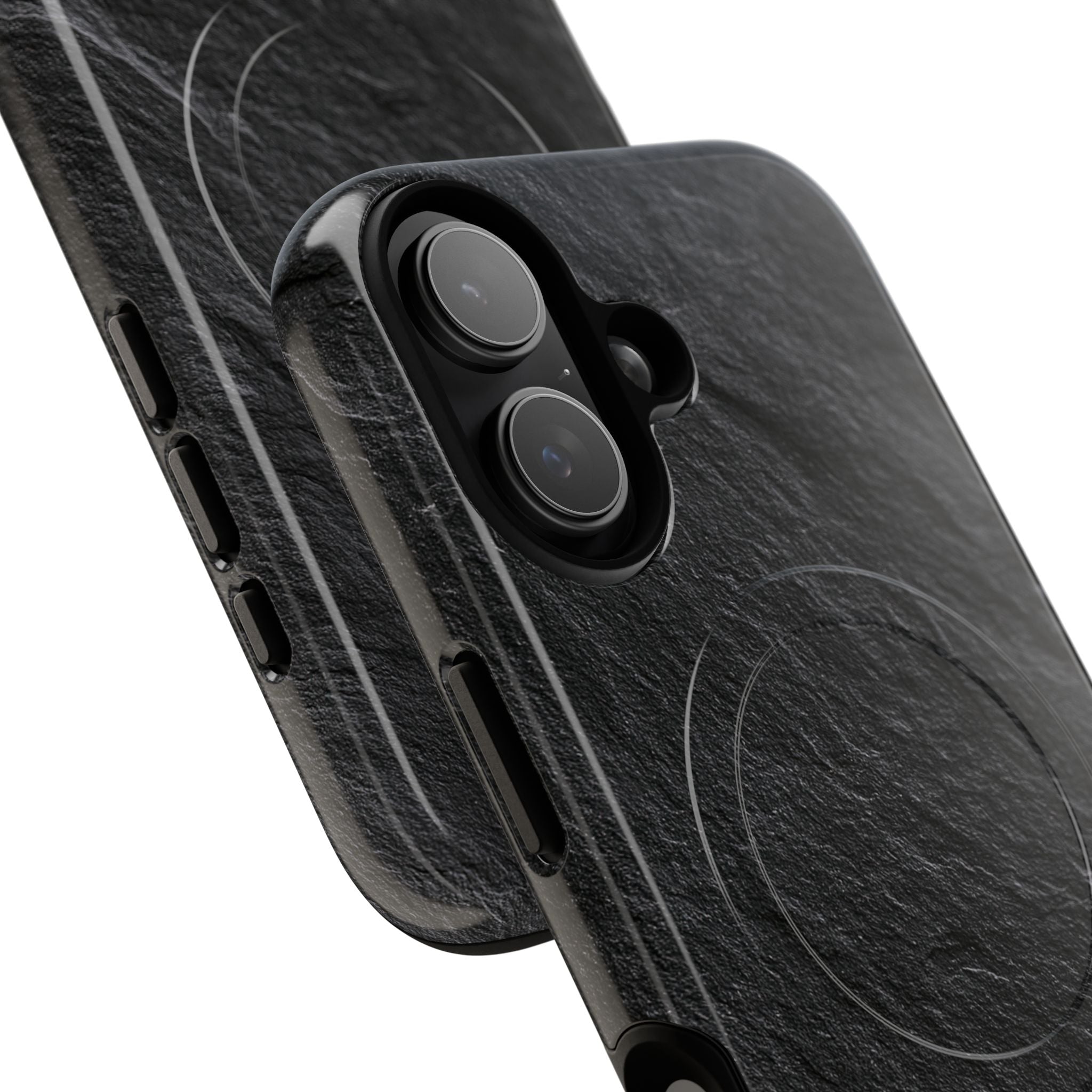 Black Tough 2.0 Magsafe Phone Case for iPhone - Raw Obsidian Slate