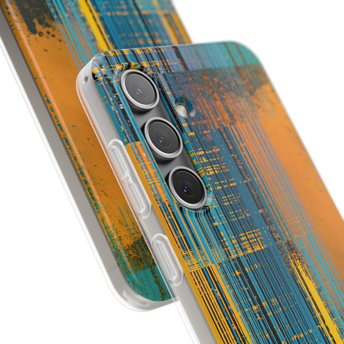 Cyber Glitch Stream · Lite Phone Case for Samsung · Teal