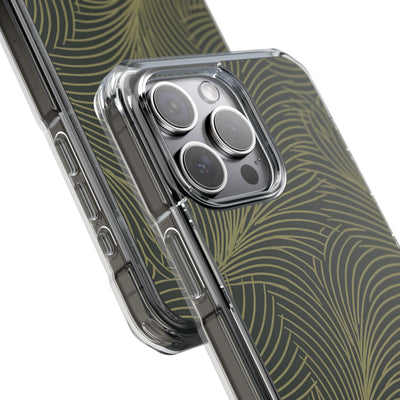 Green Impact MagSafe Phone Case for iPhone - Dark Olive Plume