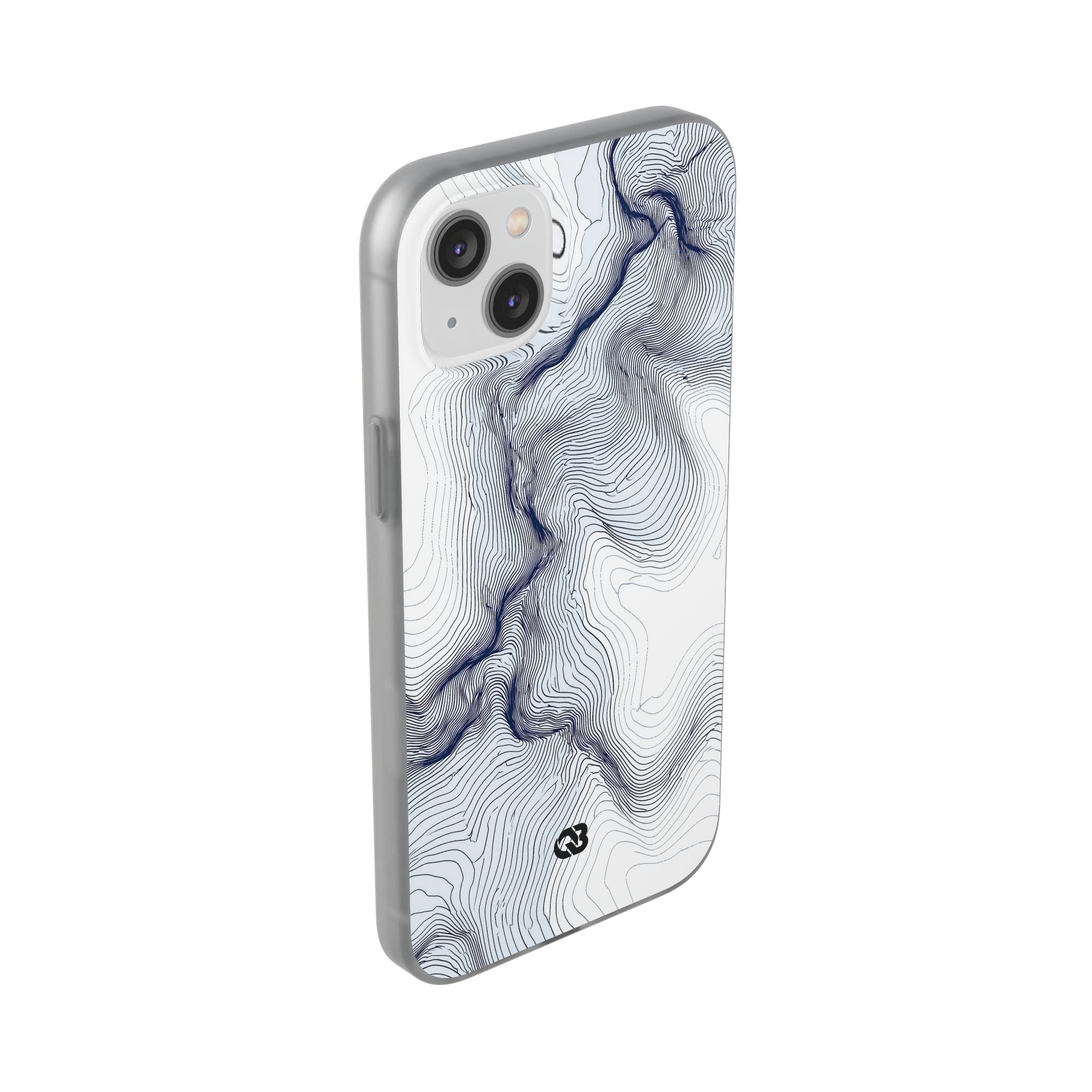 White Lite Phone Case for iPhone - Nordic Ridge Topo
