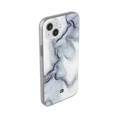 White Lite Phone Case for iPhone - Nordic Ridge Topo