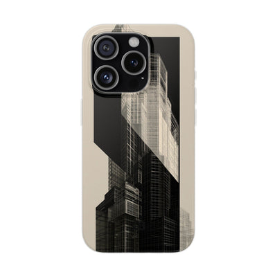 Beige Lite Phone Case for iPhone - Monolith Urban Grid