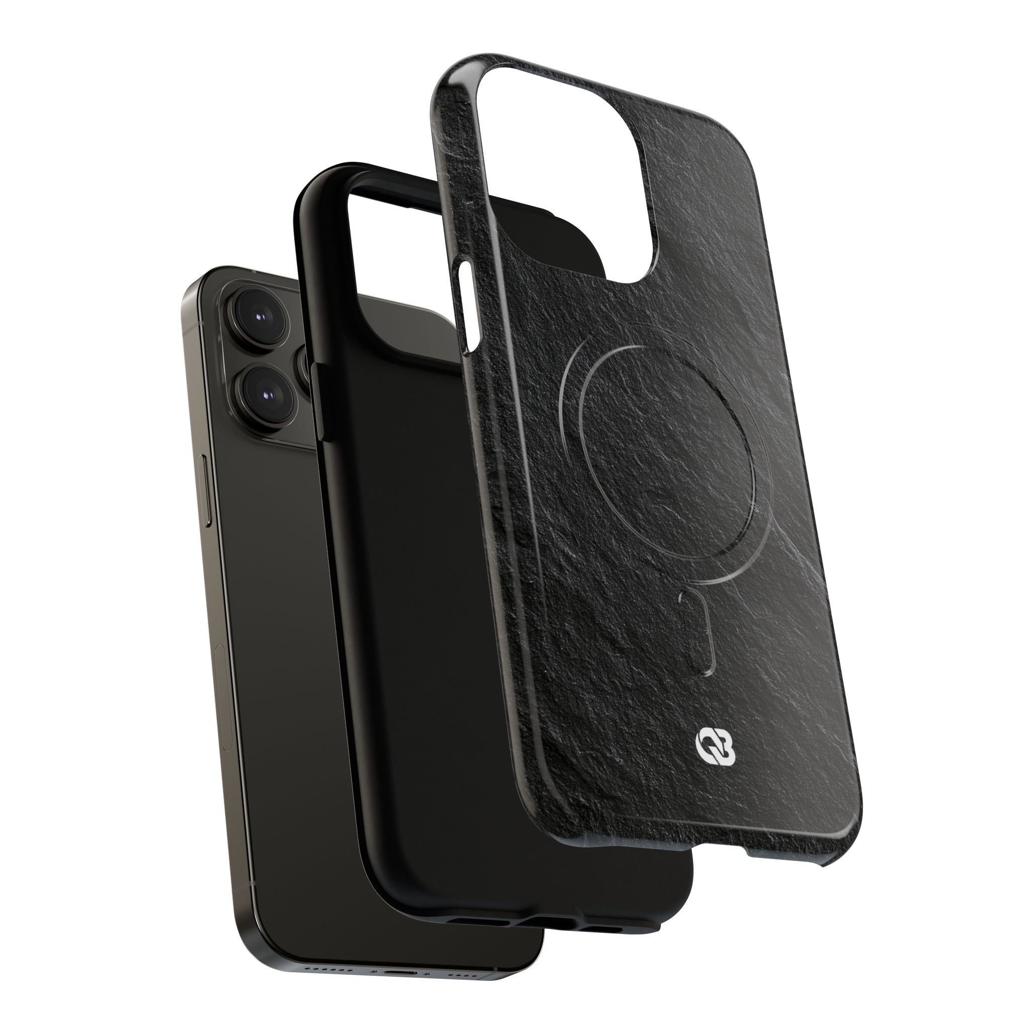Black Tough 2.0 Magsafe Phone Case for iPhone - Raw Obsidian Slate