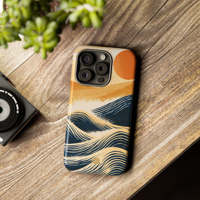 Blue Tough Phone Case for iPhone - Kyoto Cresting Tide