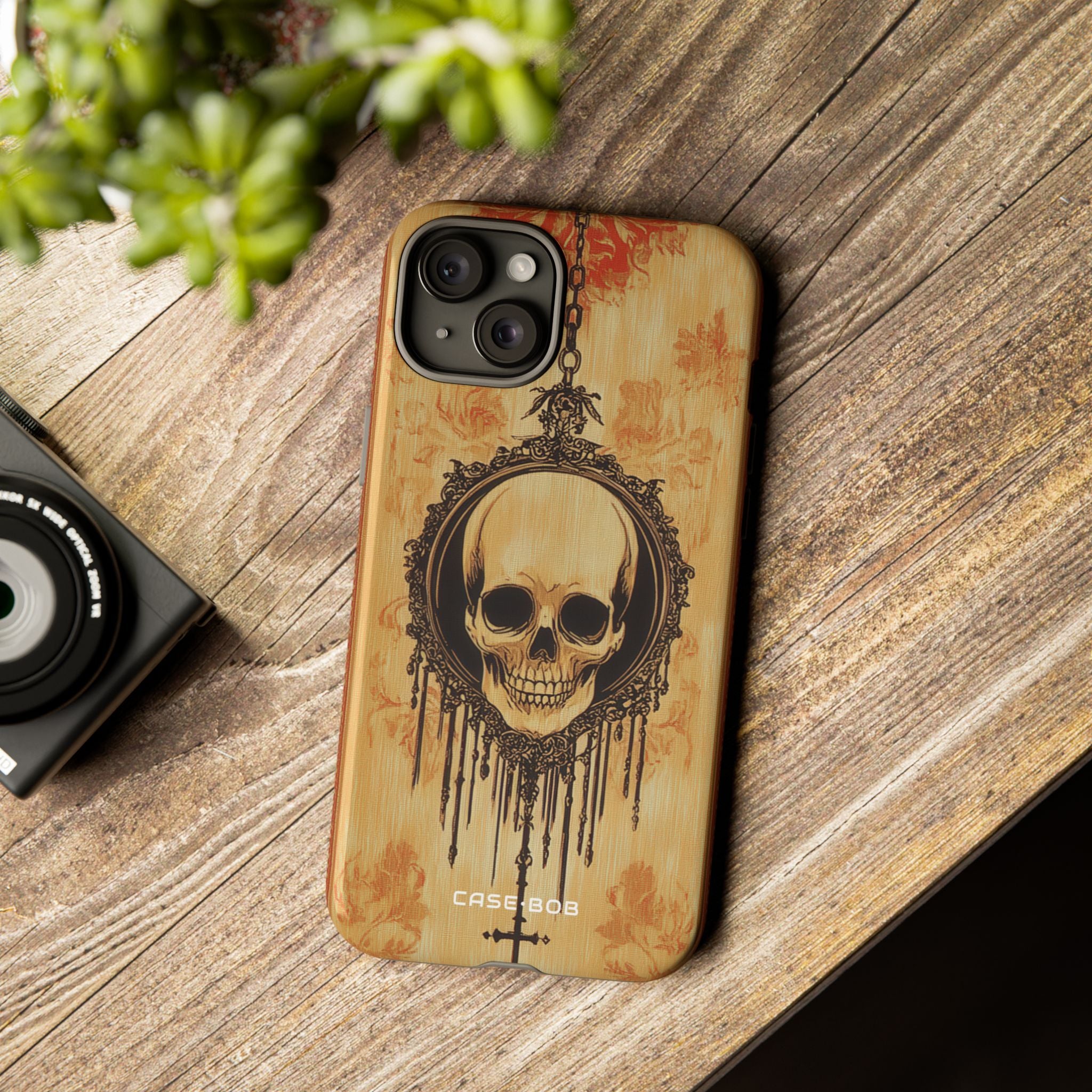 Skull Anhänger iPhone 15 Plus Case - Tough