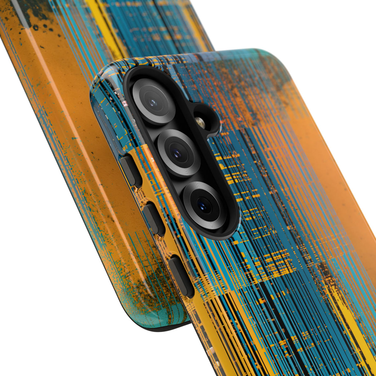 Cyber Glitch Stream · Tough Phone Case for Samsung · Teal