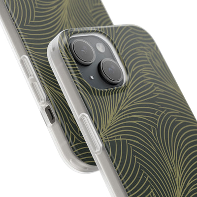 Green Lite Phone Case for iPhone - Dark Olive Plume