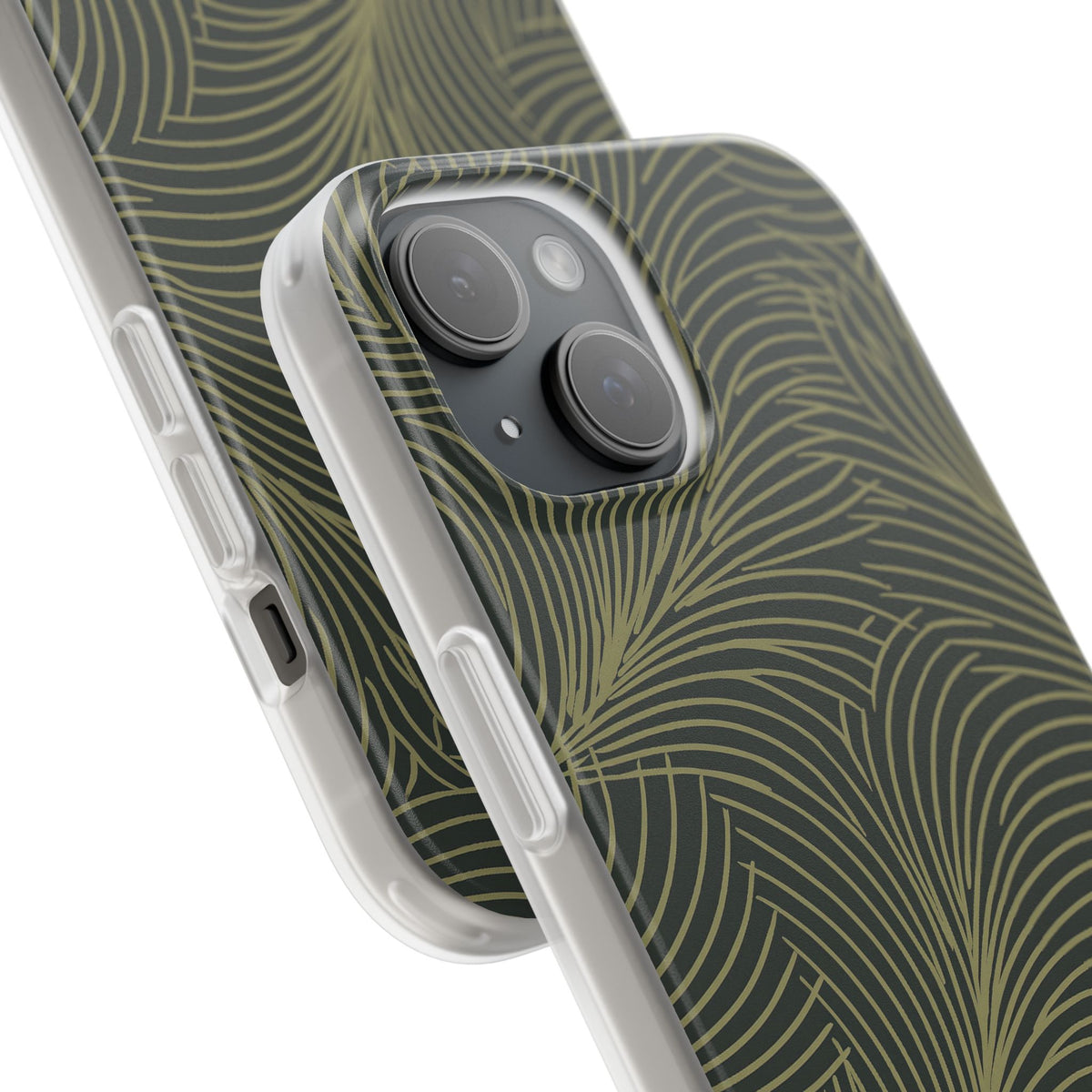 Midnight Palm Frond · Lite Phone Case for iPhone ·  Green