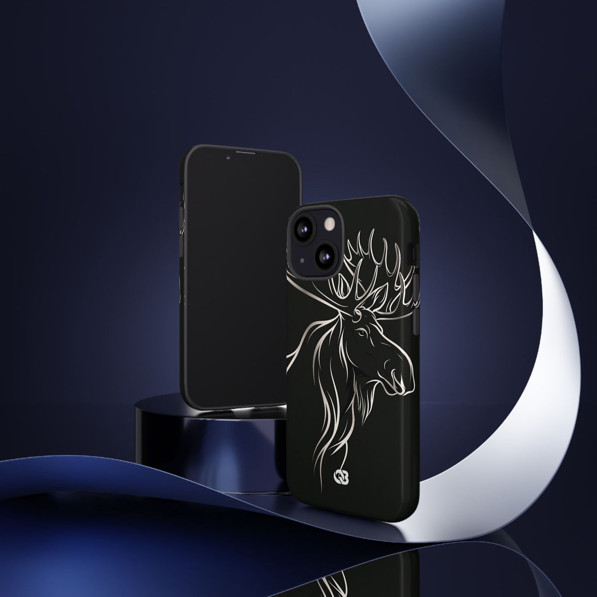 Nordic Moose Contour · Tough Phone Case for iPhone · Black