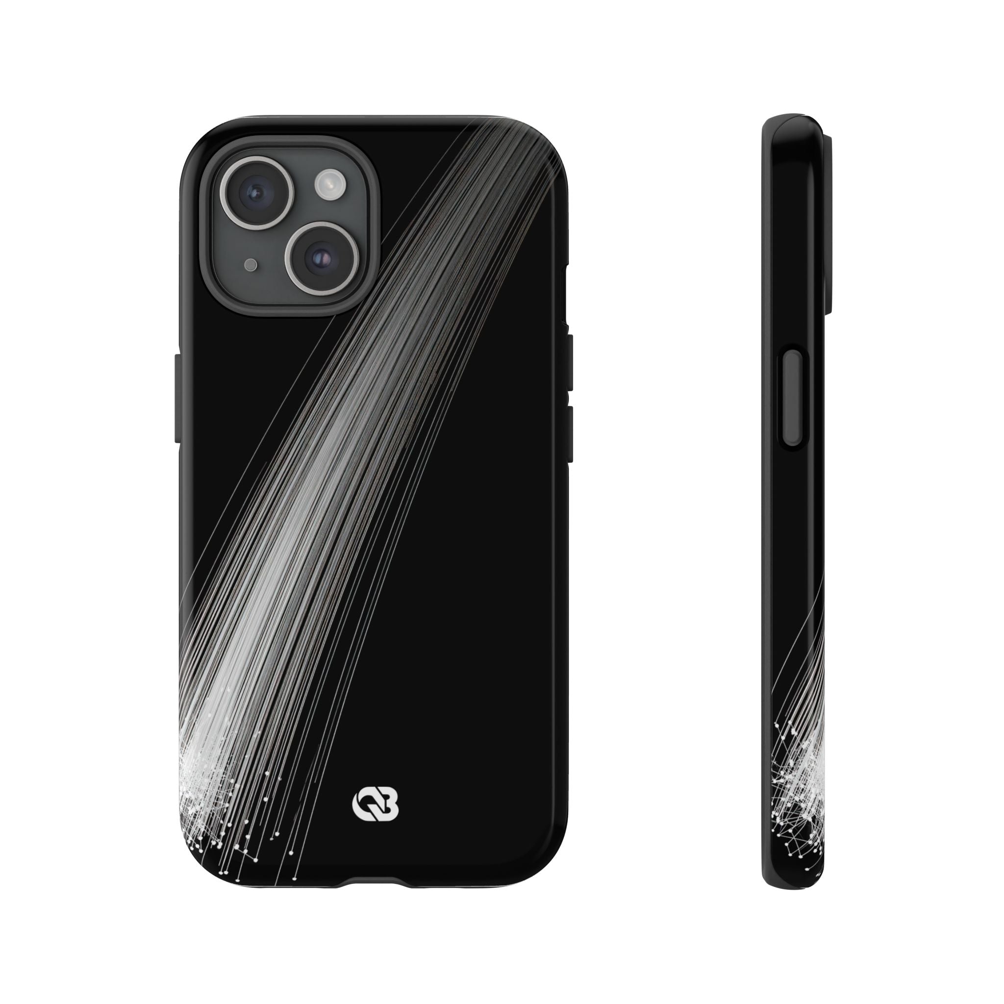 Black Tough Phone Case for iPhone - Linear Velocity Beam