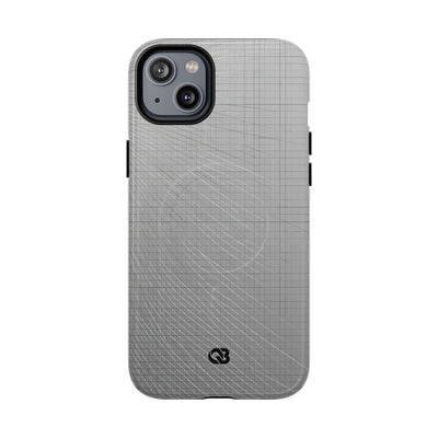 Grey Tough 2.0 Magsafe Phone Case for iPhone - Chrome Mesh Warp