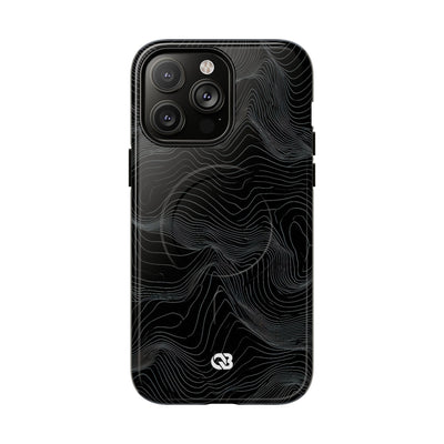 Obsidian Contour Elevation · Tough 2.0 Magnetic Phone Case for iPhone · Black