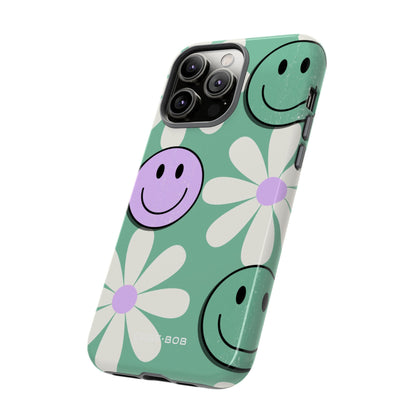 Hymyilevä Daisy Glow iPhone 14 Pro Max -kestävä suojakotelo