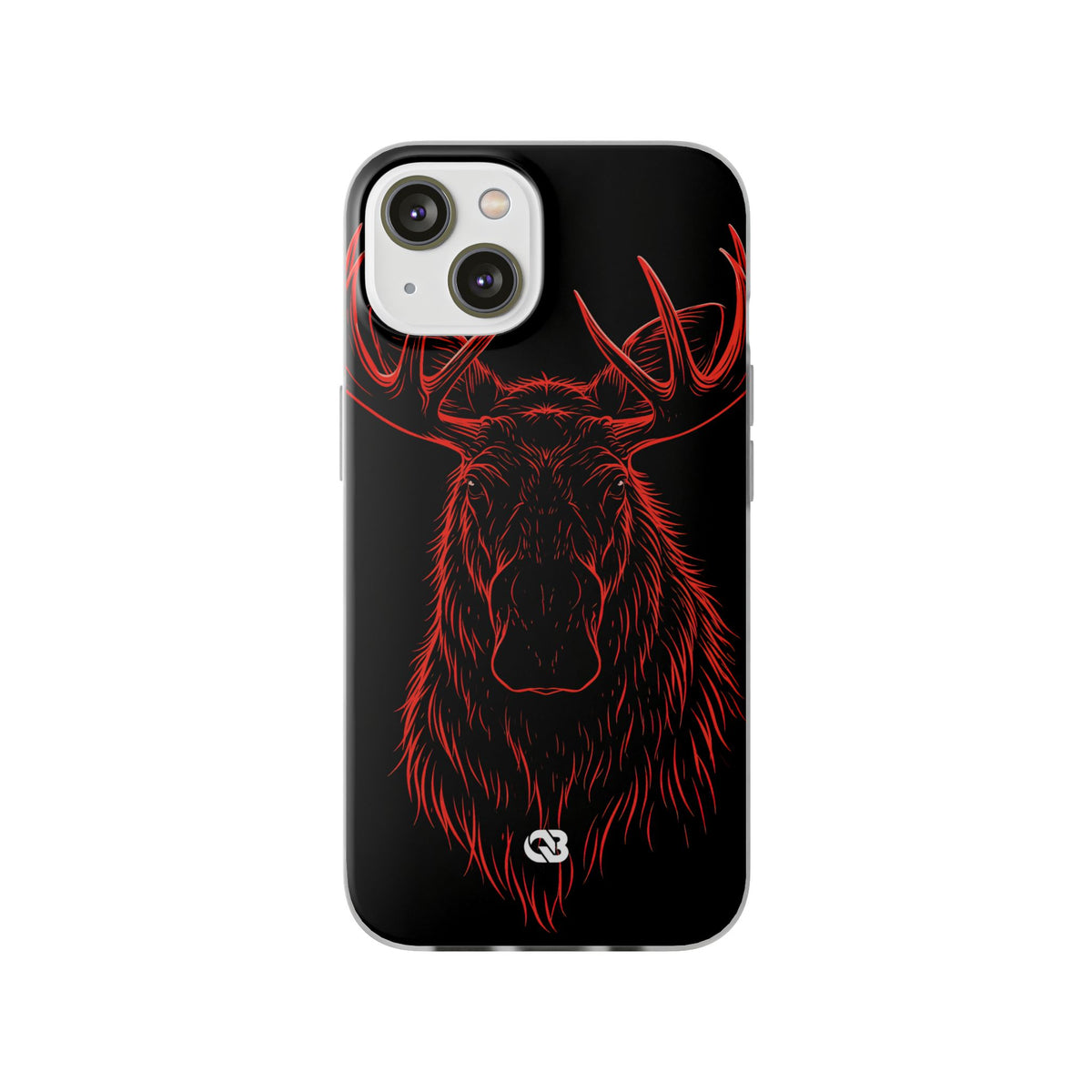 Nordic Moose Contour · Lite Phone Case for iPhone ·  Red