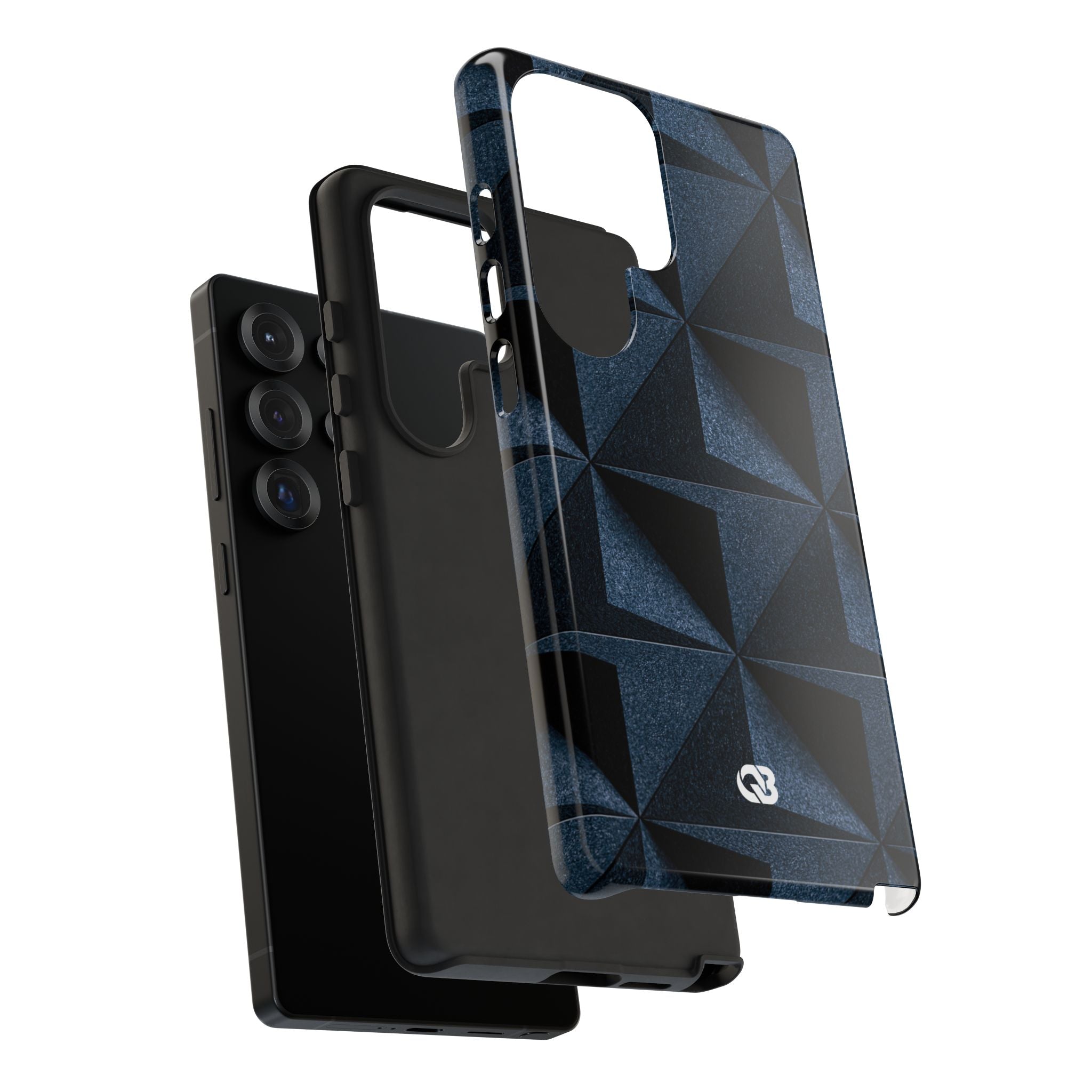 Blue Tough Phone Case for Samsung - Indigo Basalt Facets