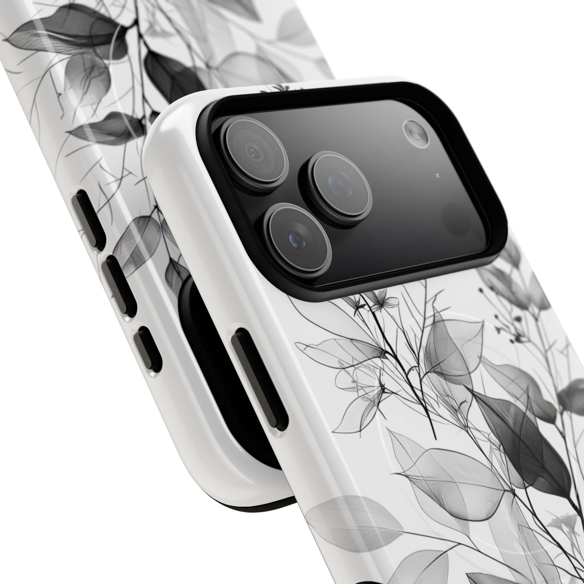 Veined Leaves Gray iPhone 17 Pro Max Case - Tough+ - CASE•BOB