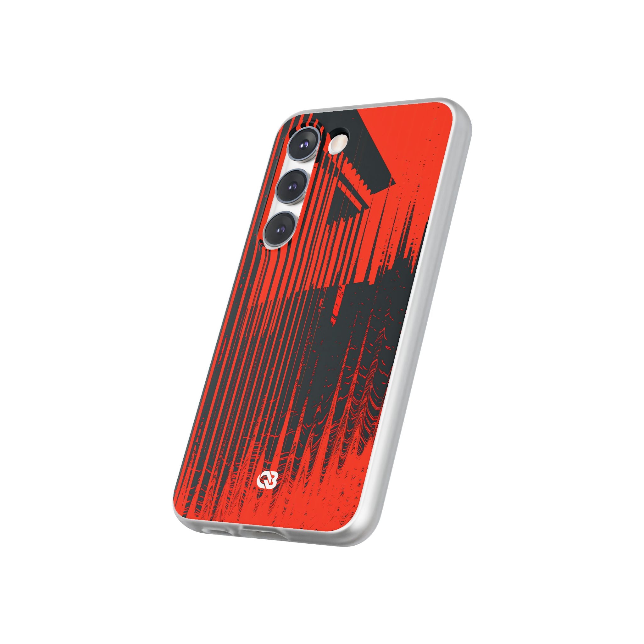 Red Lite Phone Case for Samsung - Crimson Brutalist Distortion