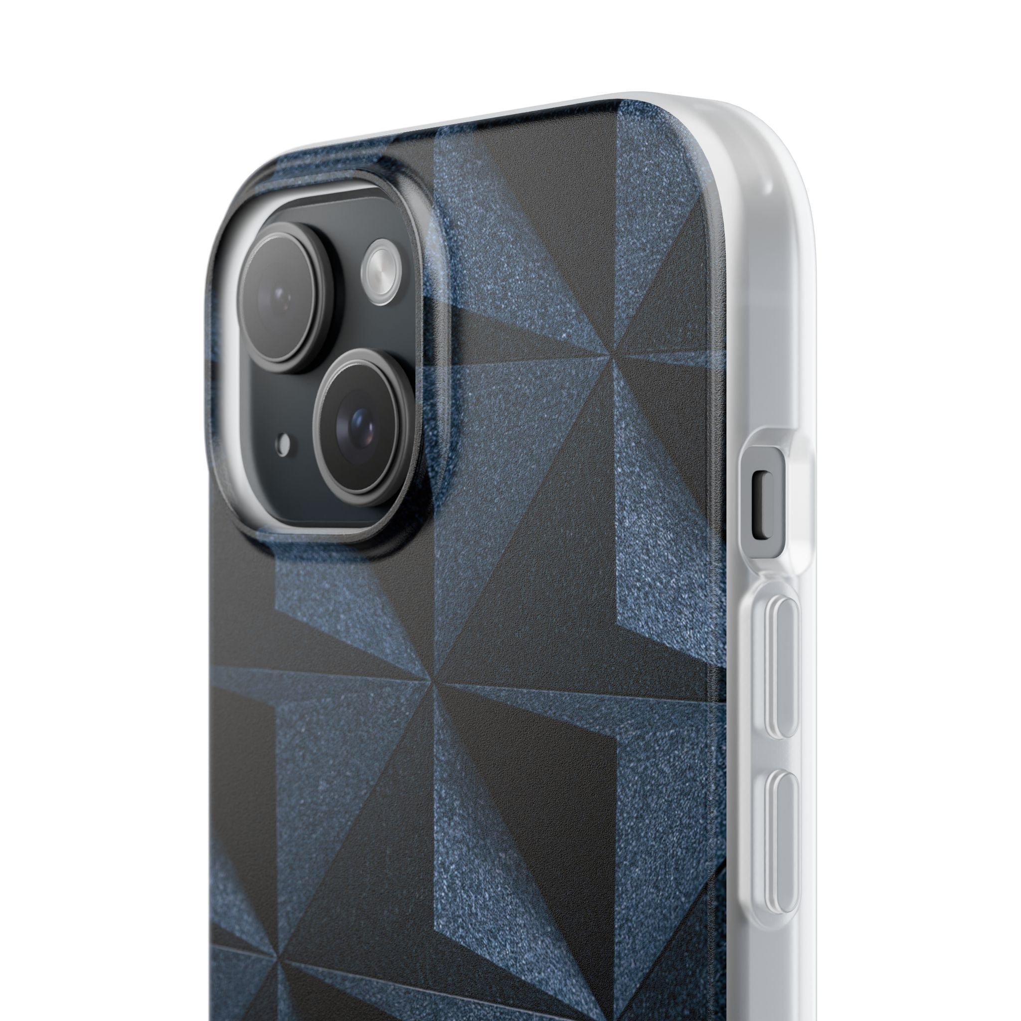Blue Lite Phone Case for iPhone - Indigo Basalt Facets