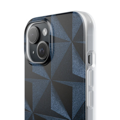 Blue Lite Phone Case for iPhone - Indigo Basalt Facets