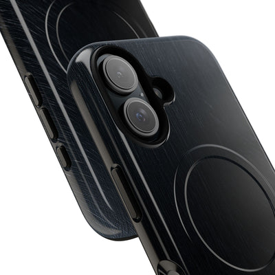 Black Tough 2.0 Magsafe Phone Case for iPhone - Midnight Brushed Grain