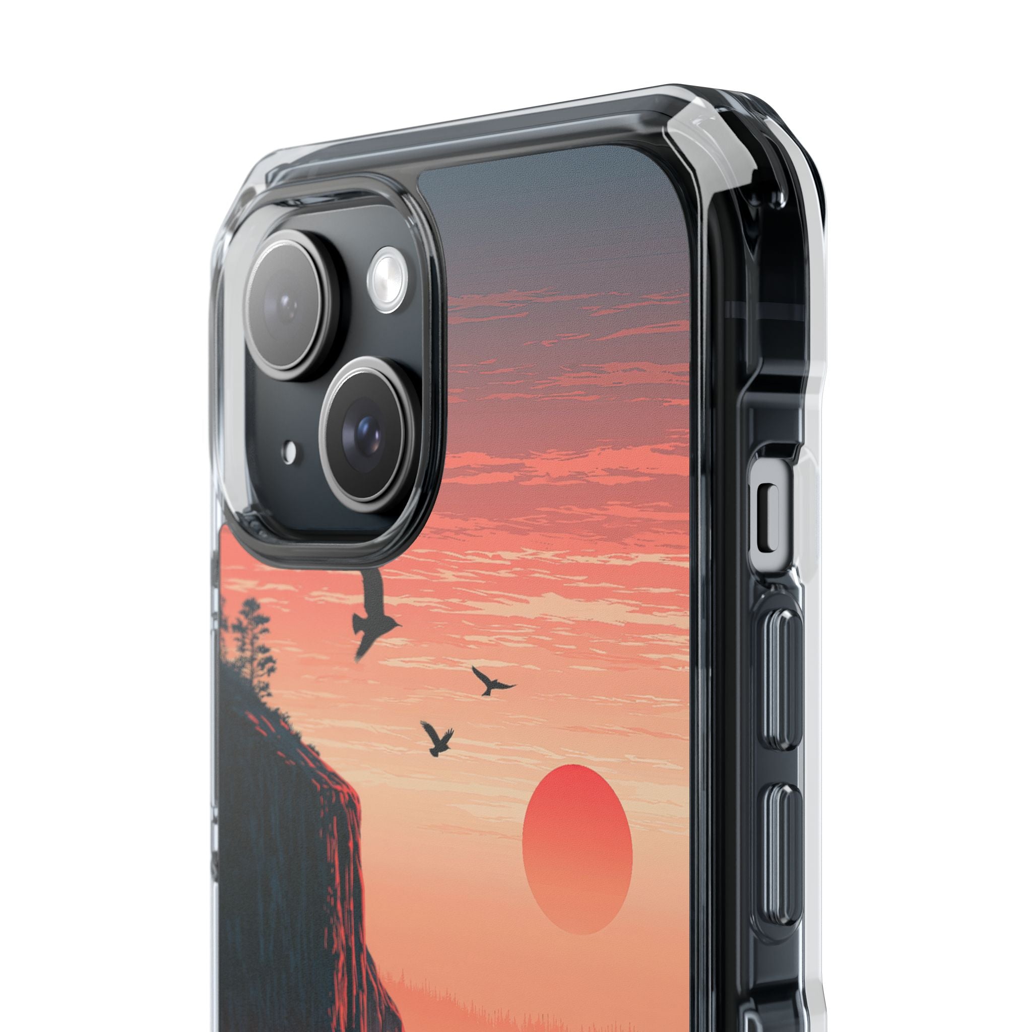 Orange Impact MagSafe Phone Case for iPhone - Crimson Ridge Flight