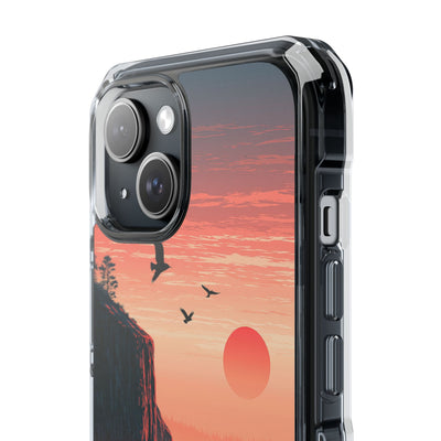 Orange Impact MagSafe Phone Case for iPhone - Crimson Ridge Flight