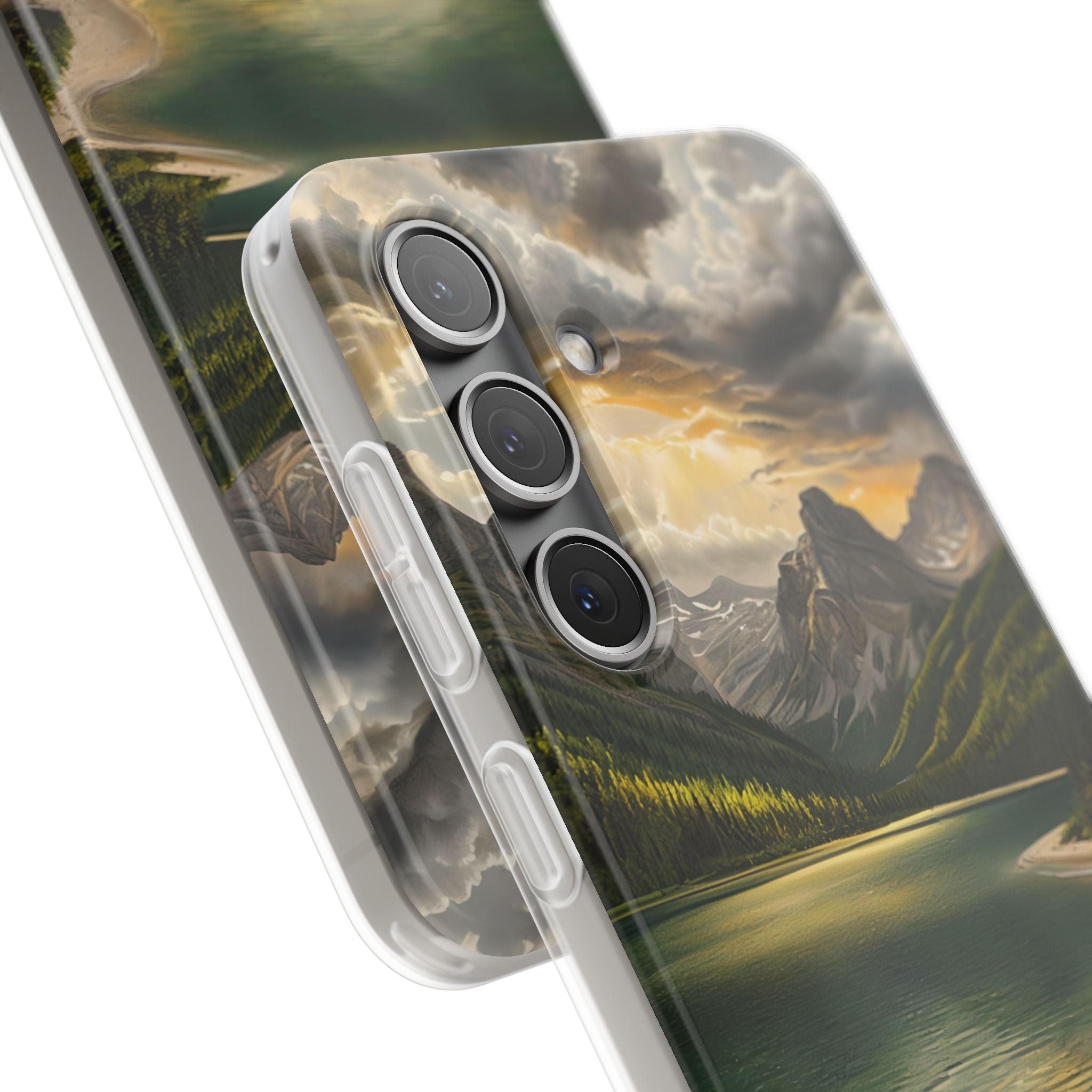 Gilded Mountain Lake · Soft Handyhülle für Samsung