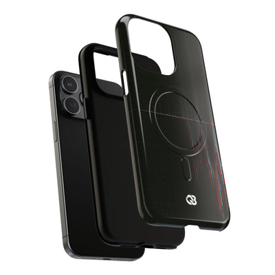 Black Tough 2.0 Magsafe Phone Case for iPhone - Corrupted Data Stream