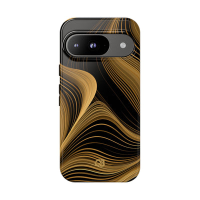 Gold Tough Phone Case for Google Pixel - Molten Copper Strands