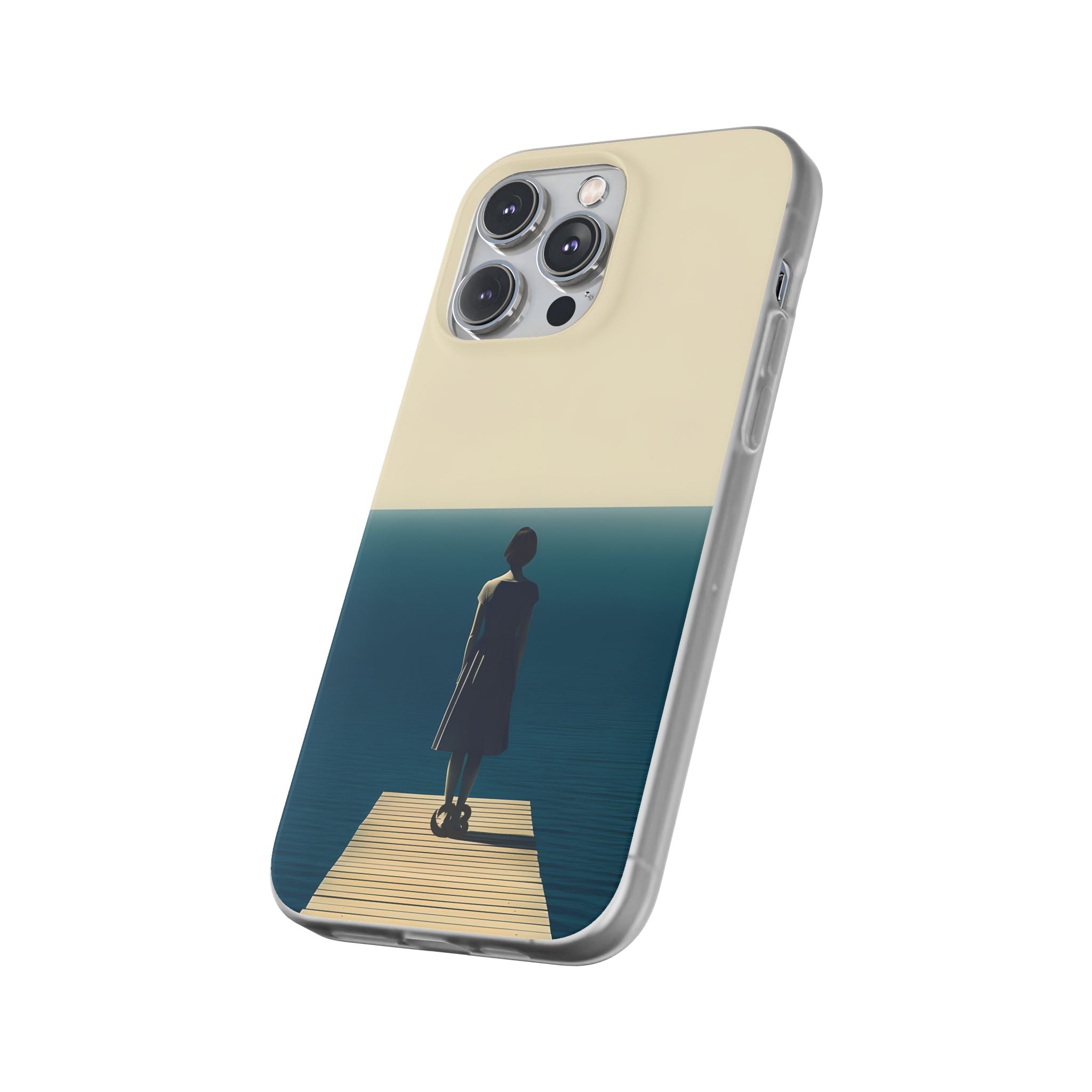 Solitary Blue Horizon · Soft Coque de téléphone pour iPhone