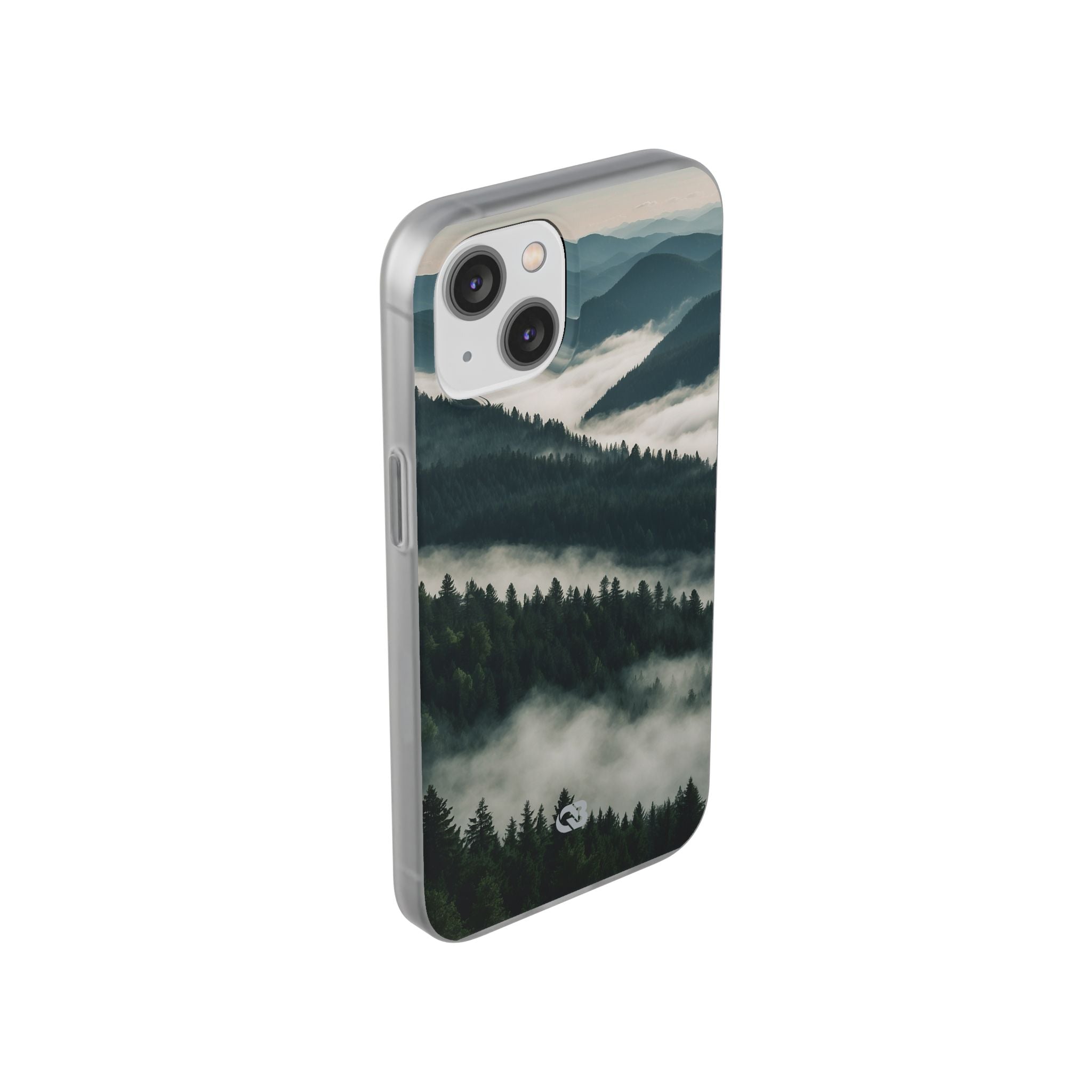 Misty Pine Peaks · Soft Hoesje voor iPhone