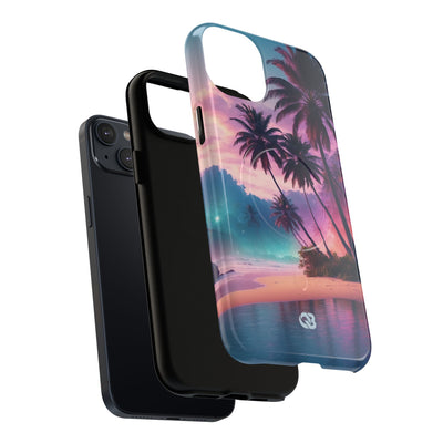 Neon Shore Palms · Tough+ Handyhülle für iPhone · Magsafe