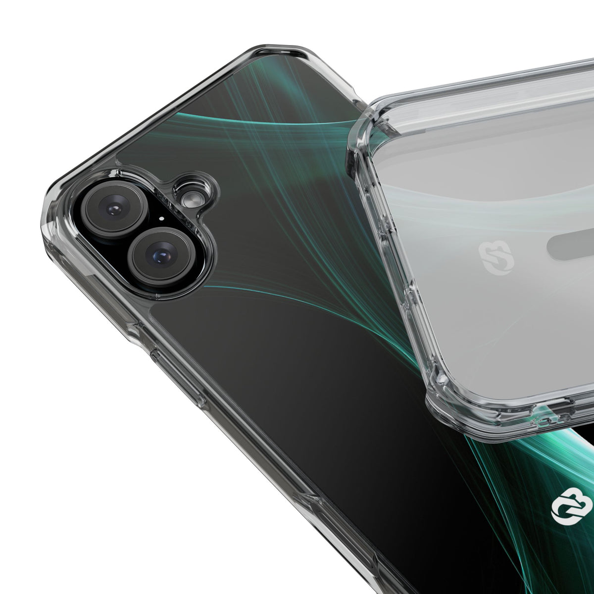 Emerald Lumen · Clear Impact Magnetic Phone Case for iPhone · Green